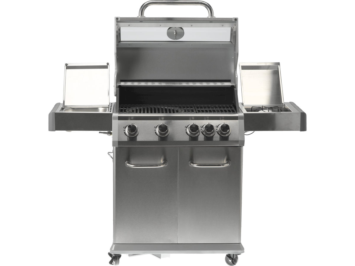 Itami 4+1 Gasgrill, Roestvrij Staal, 14,2KW, Met Glas