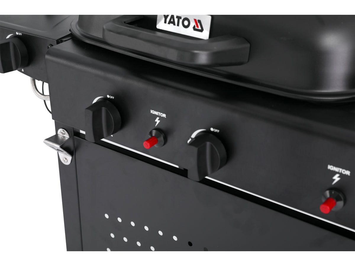 Asahi 2+2 Gasgrill, 5KW, 3IN1