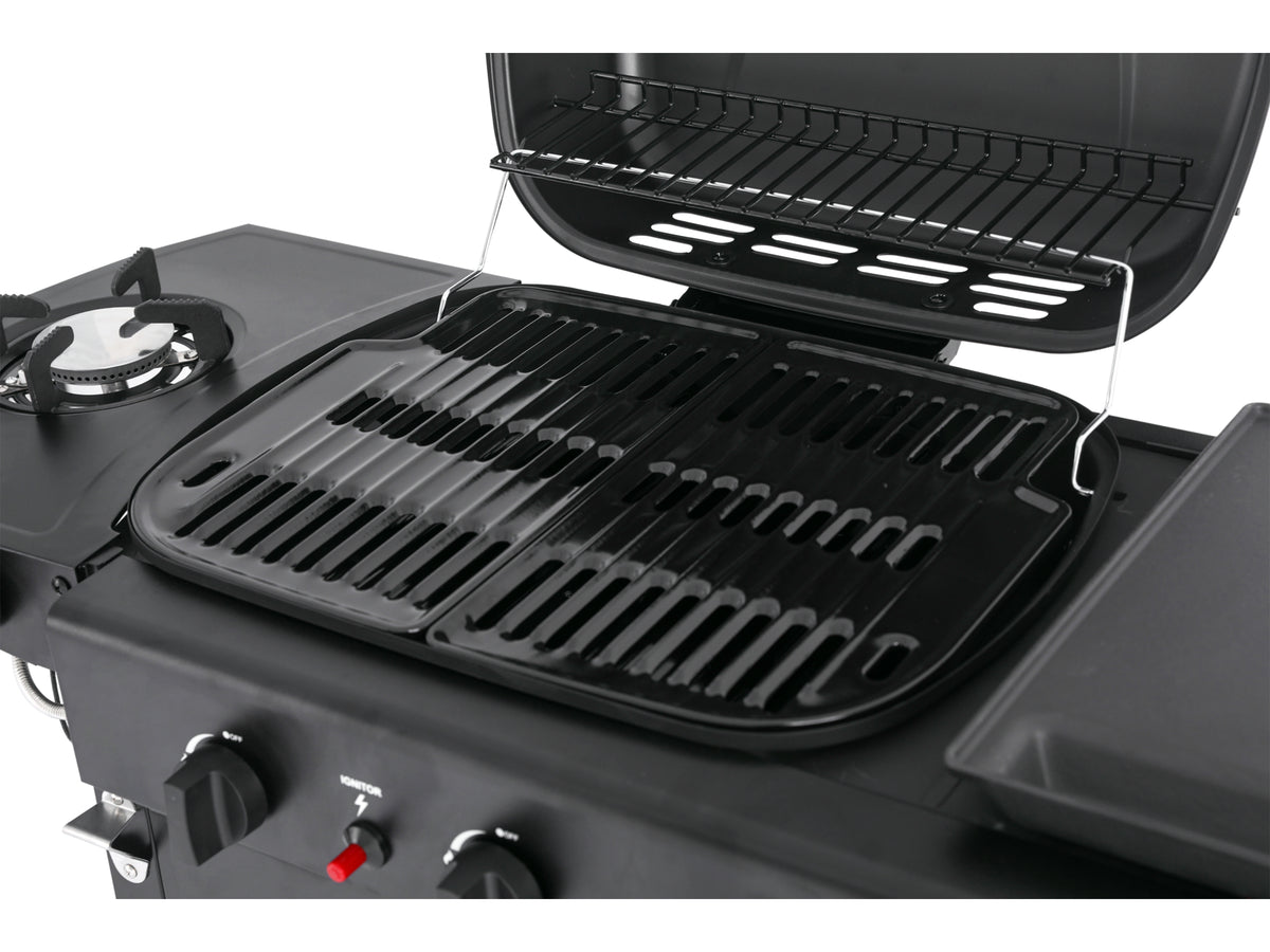 Asahi 2+2 Gasgrill, 5KW, 3IN1