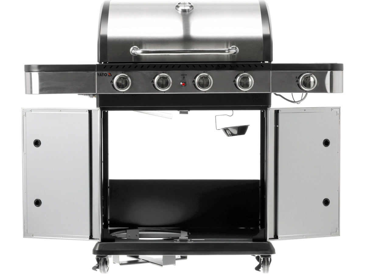 Zushi 4+1 Gasgrill, Roestvrij Staal 14,2KW