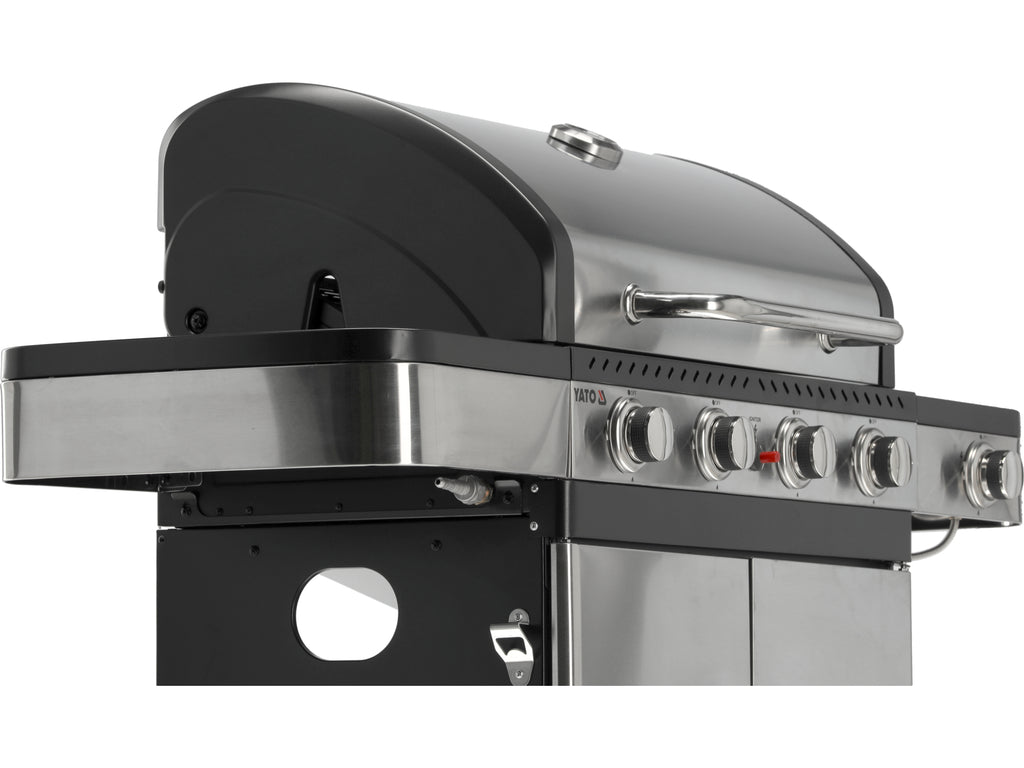 Zushi 4+1 Gasgrill, Roestvrij Staal 14,2KW