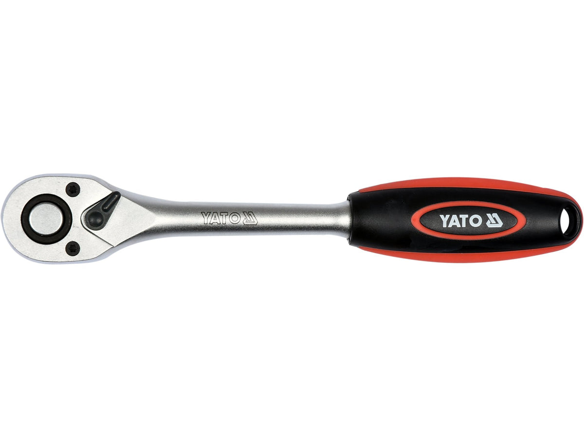 3/8'' Ratel Met Rechte Handvat, TPR Coating