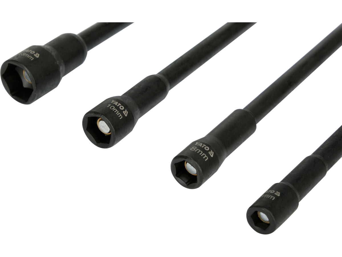 Set Van 1/4" Magnetische Doppen 150MM 4 Stuks