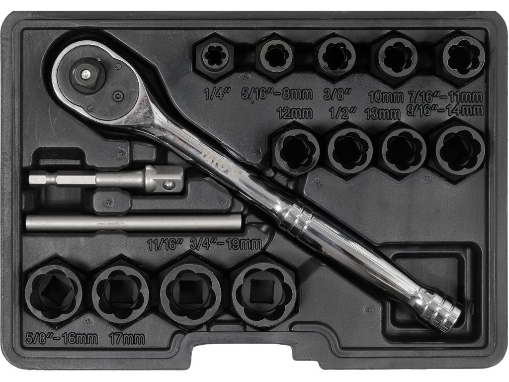Schroefextractorset, 16 Stuks