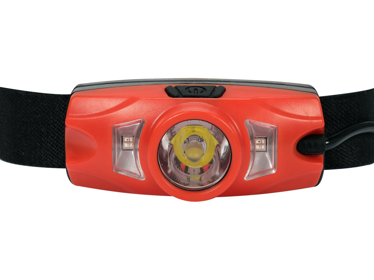 Hoofdlamp 500LM, Oplaadbaar, LI-ION 3,7V 1000MAH, IP44, Wit, Blauw En Rood Licht