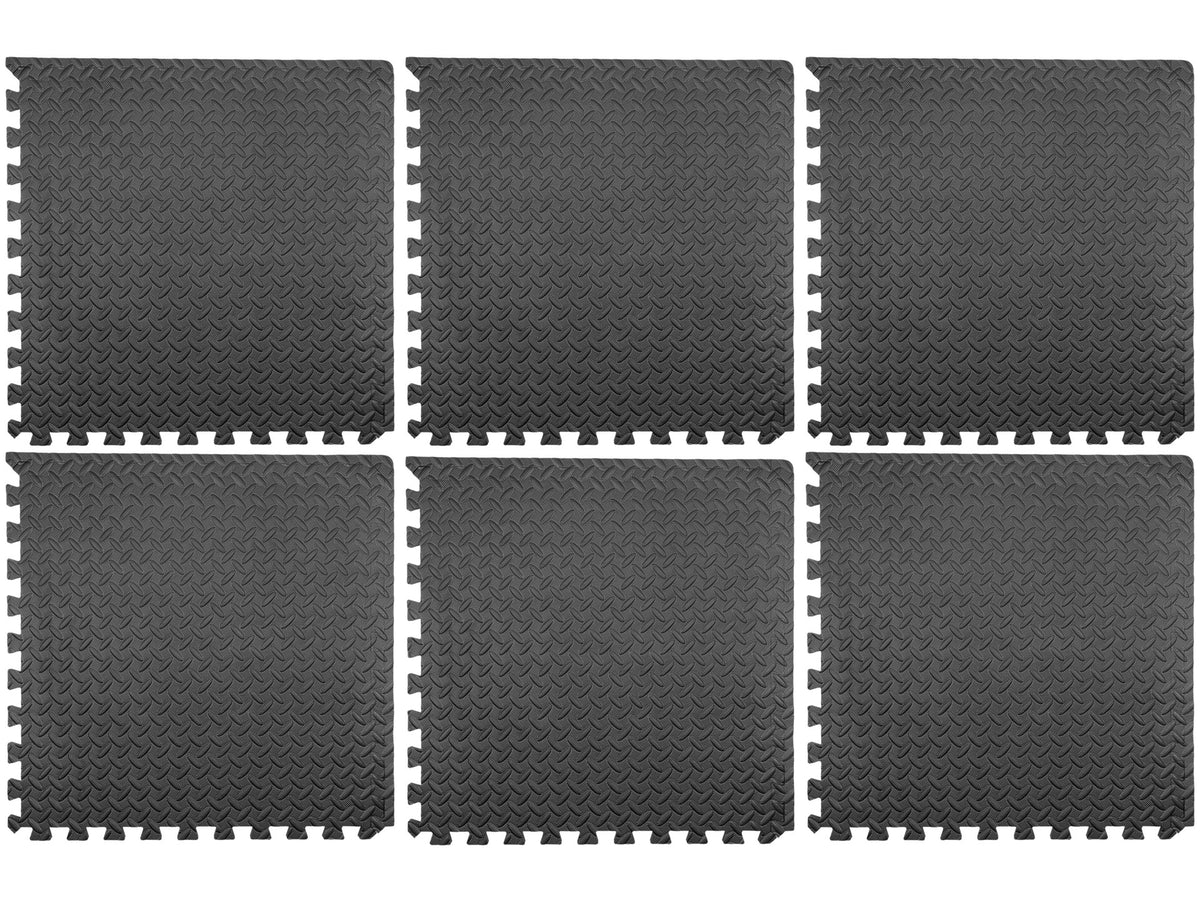 Workshop/Fitness Beschermmattenset. Inclusief 6 Stuks 60X60CM 12MM Dik