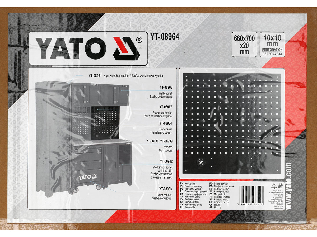 Perforated Panel For Tools With Pass-Through Hole