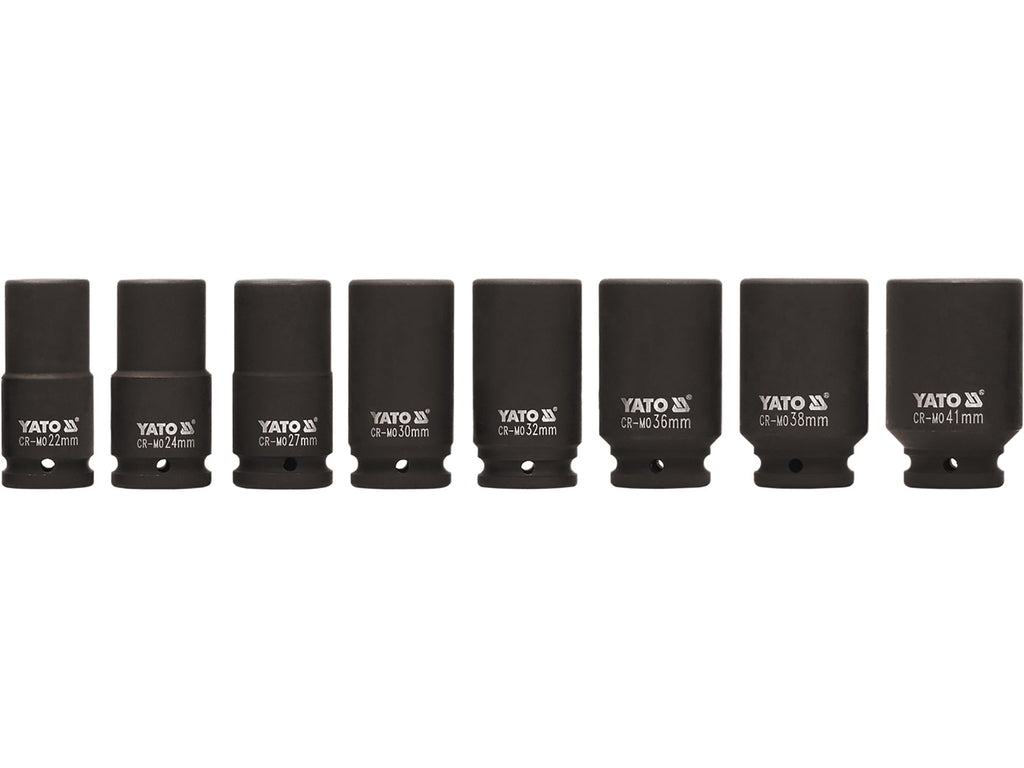 Lange Slagdoppen 3/4'', Set Van 8