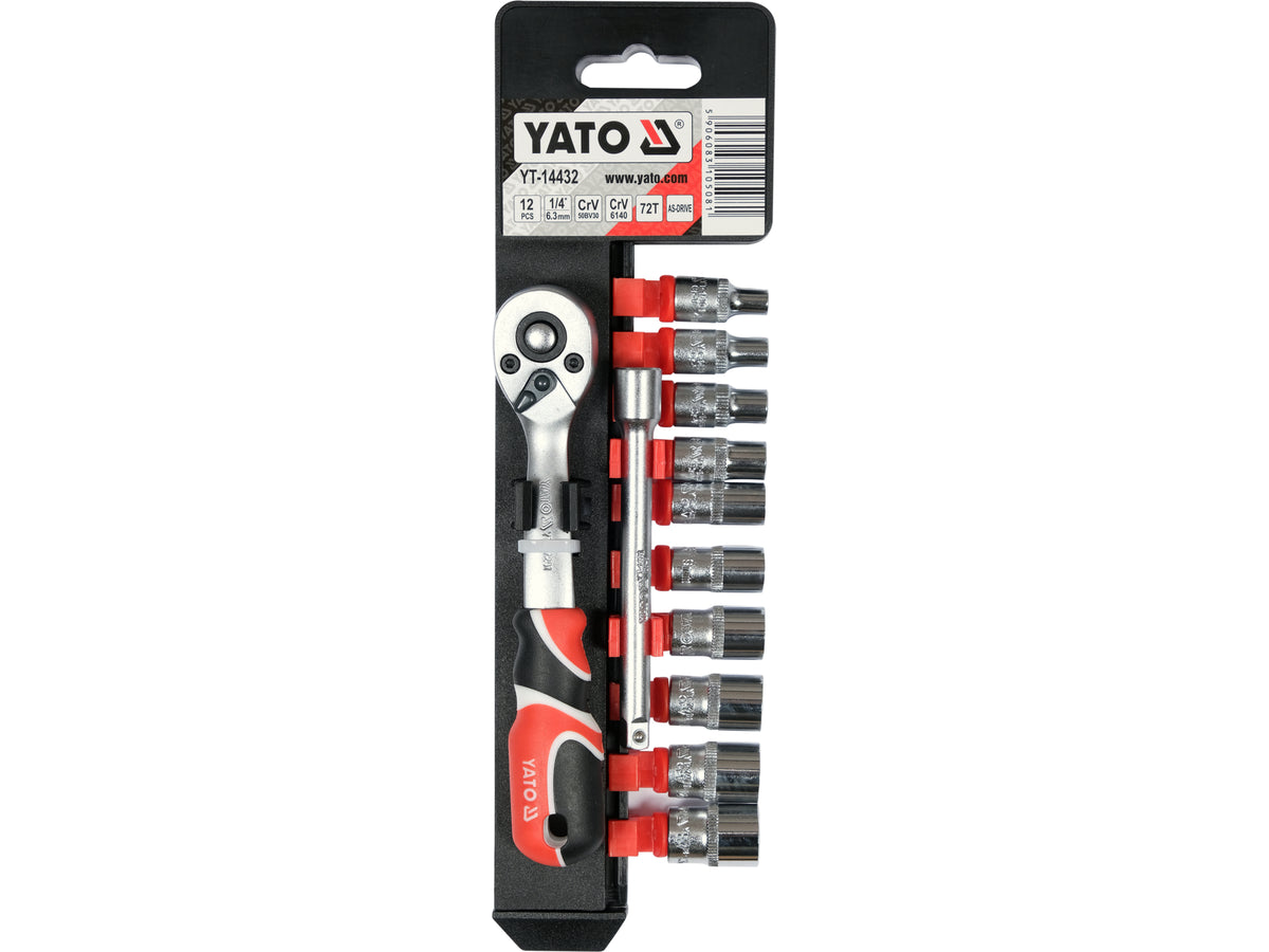 Set Doppen Met Toebehoren 1/4'', 12 Stuks
