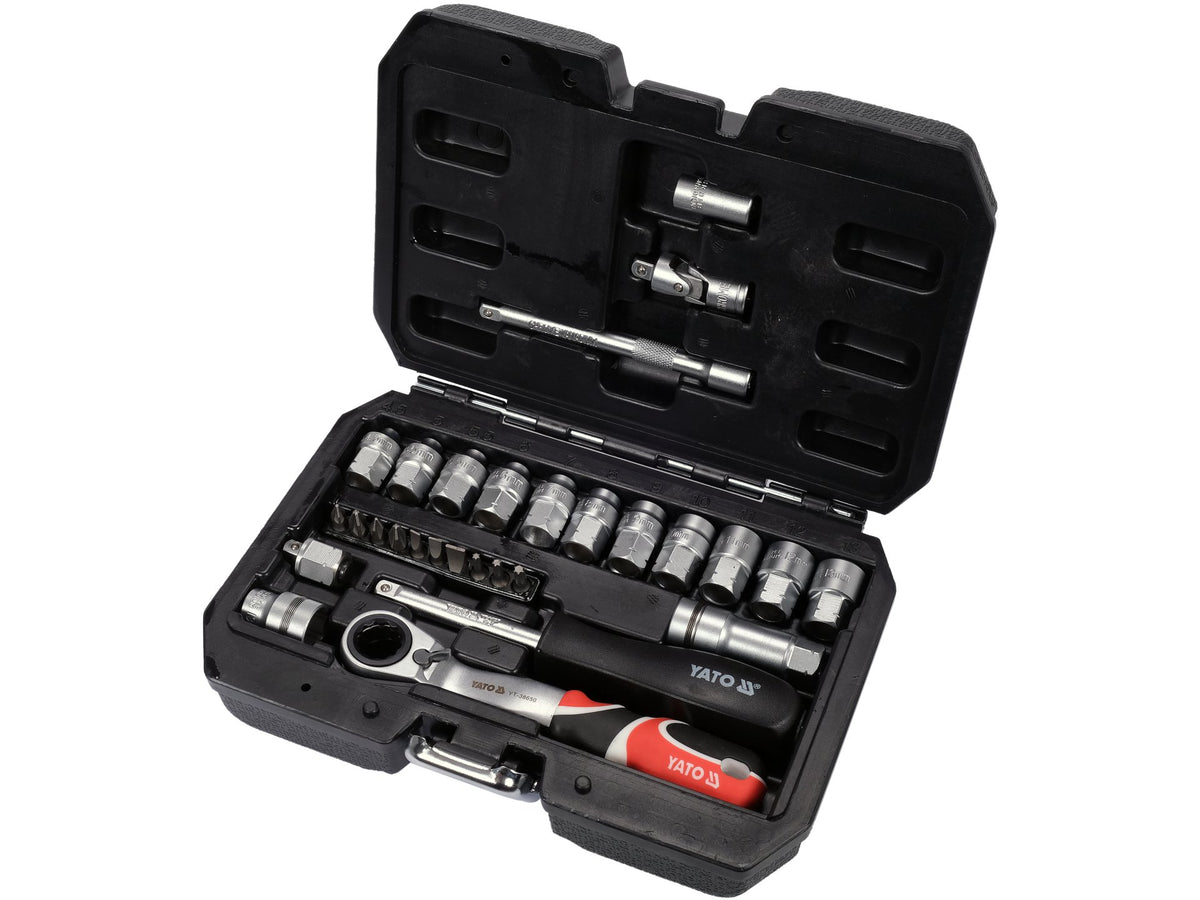 Spline 1/4'' Doorlopende Doppenset Bevat 29 Onderdelen
