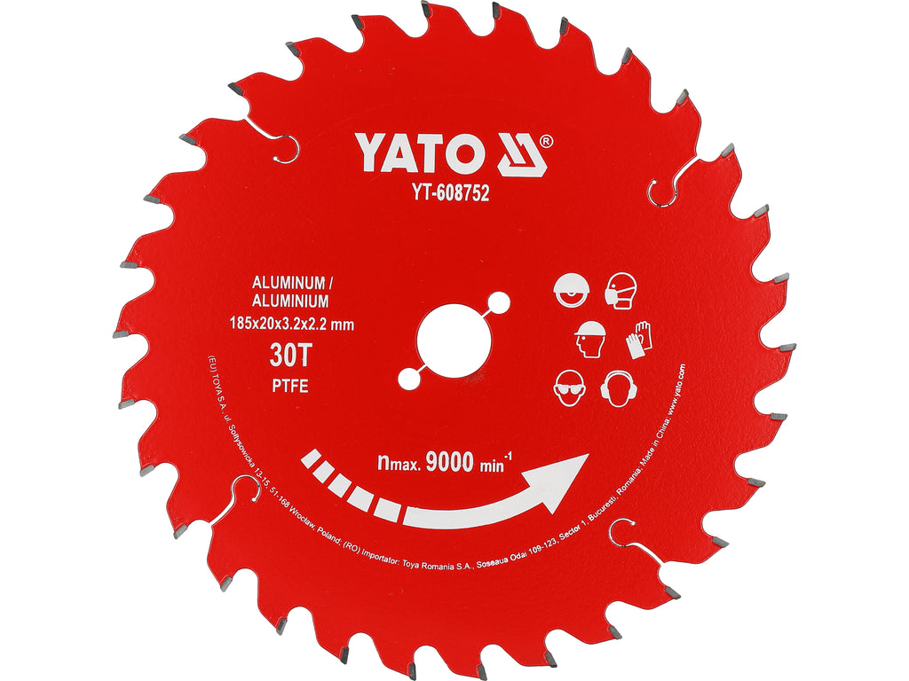 Tct Ptfe Schijf Voor Aluminium 185*20*30T