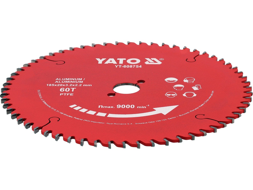 Tct Ptfe Schijf Voor Aluminium 185*20*60T