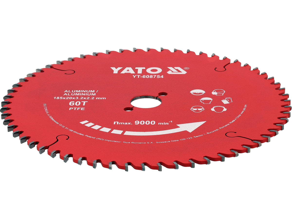 Tct Ptfe Schijf Voor Aluminium 185*20*60T