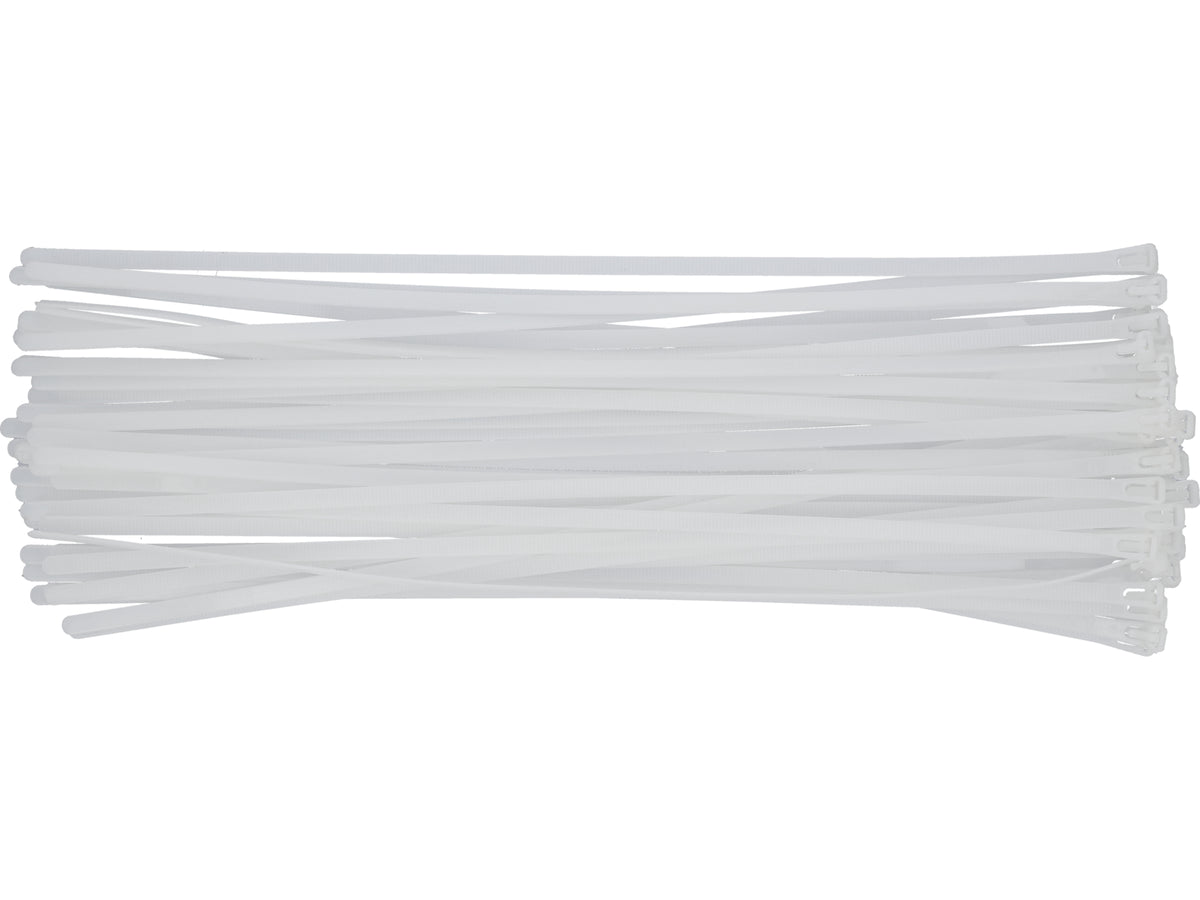 Kunststof Banden, 7,6X450MM, 50 St. Wit