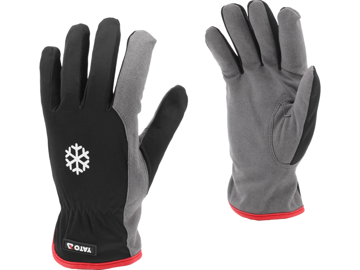 Werkhandschoenen, Warm, Synthetisch Leer, Maat 8