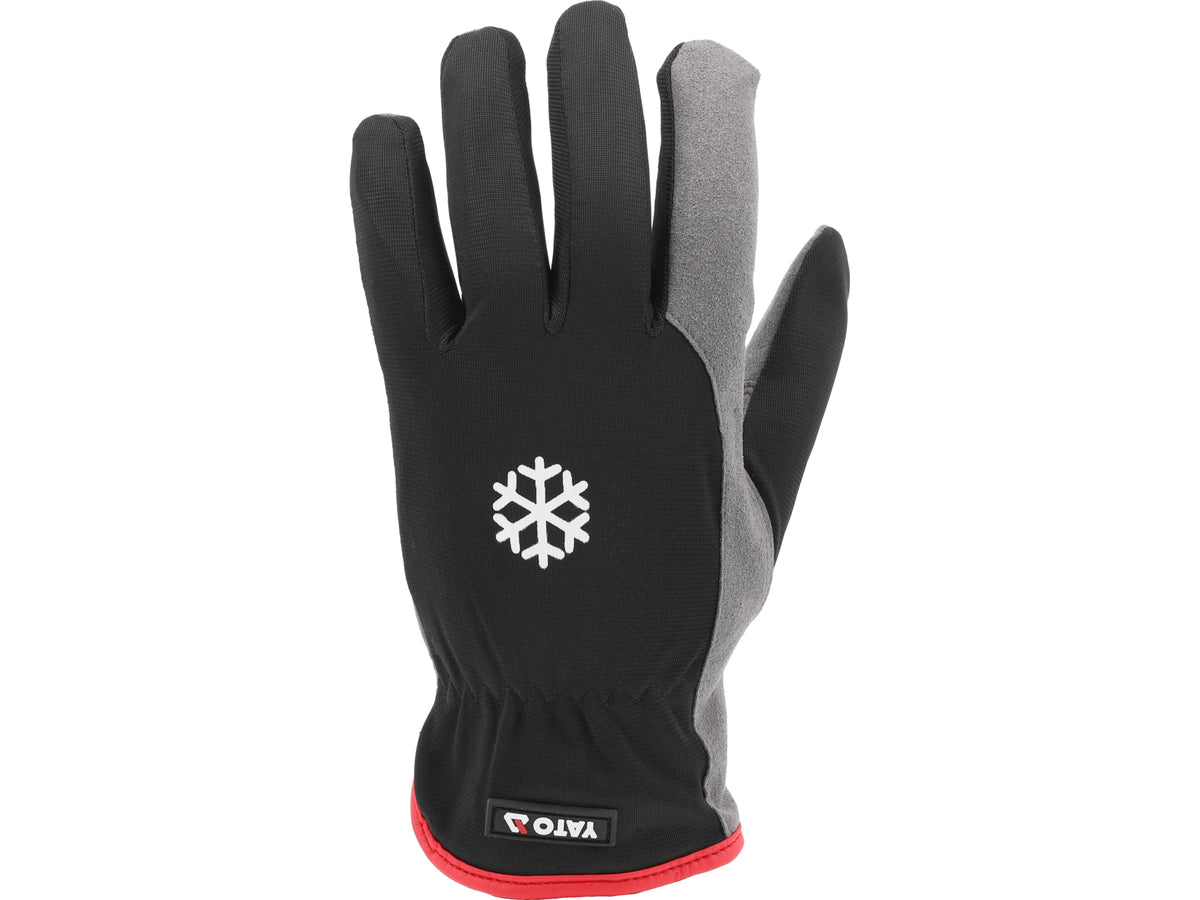 Werkhandschoenen, Warm, Synthetisch Leer, Maat 8