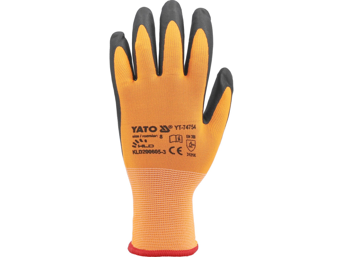 Beschermende Nylon Handschoenen 15G Nitriel Gecoat Met Smartphone Coating Maat 10