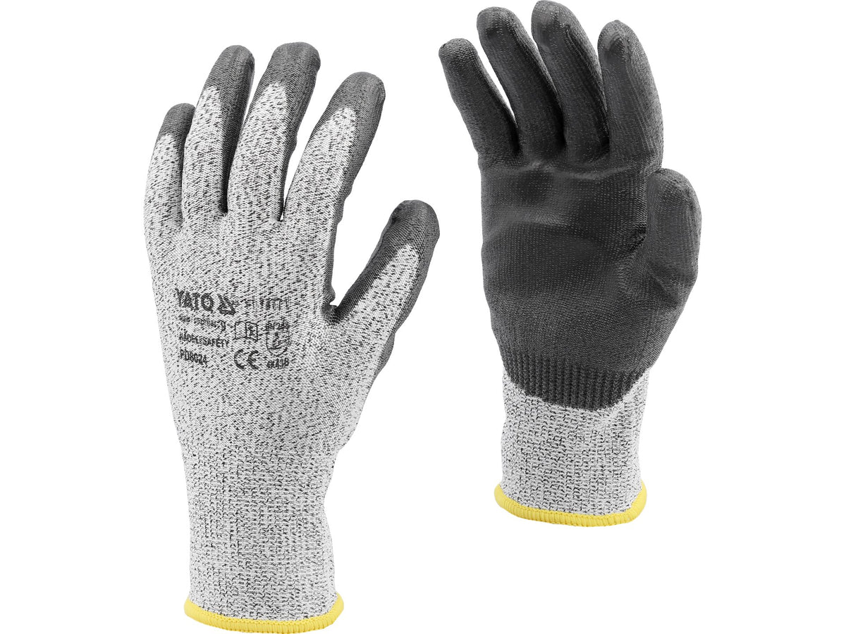 Hppe Anti-Snijbeveiligingshandschoenen, Zwart Pu Gecoat, Maat 10