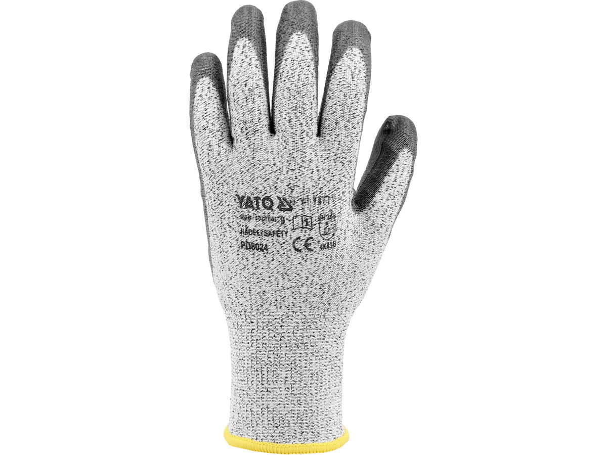 Hppe Anti-Snijbeveiligingshandschoenen, Zwart Pu Gecoat, Maat 10