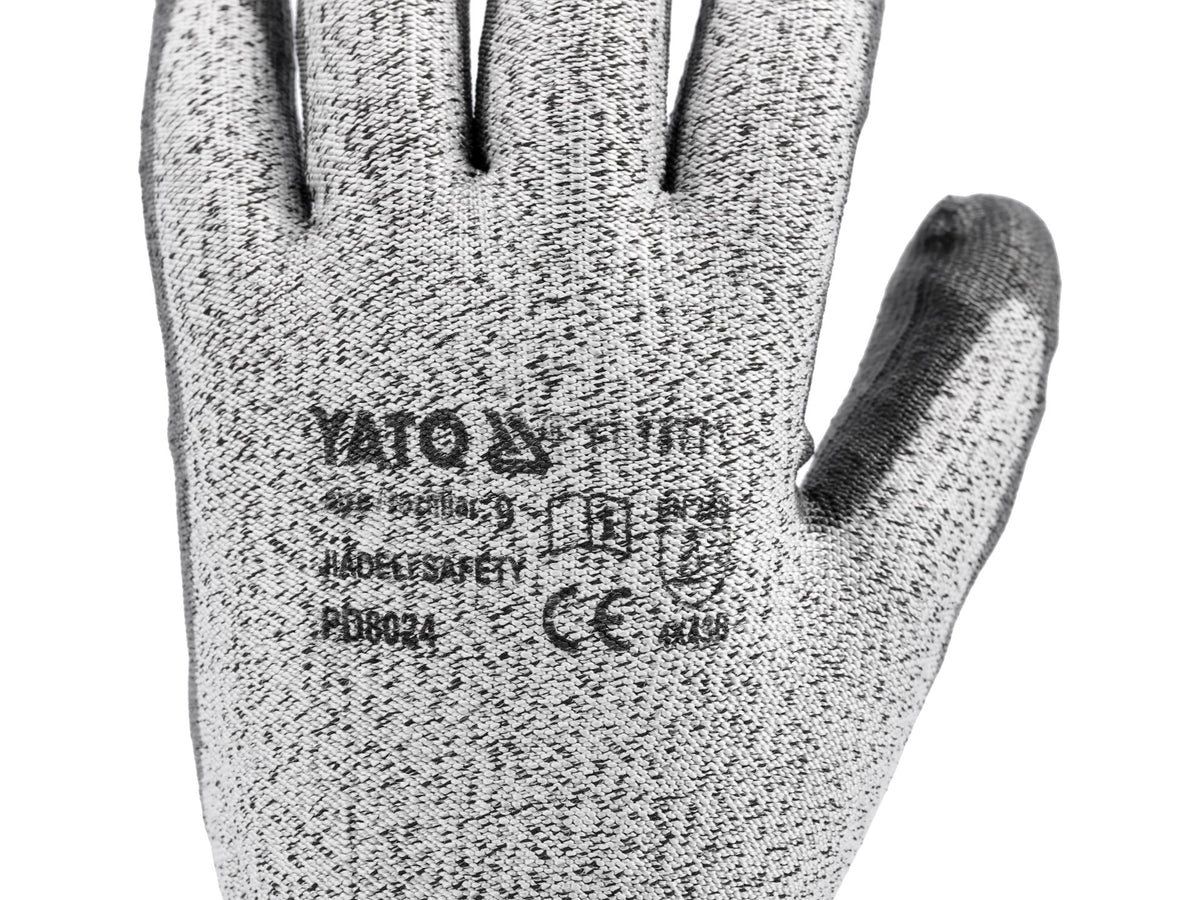 Hppe Anti-Snijbeveiligingshandschoenen, Zwart Pu Gecoat, Maat 10