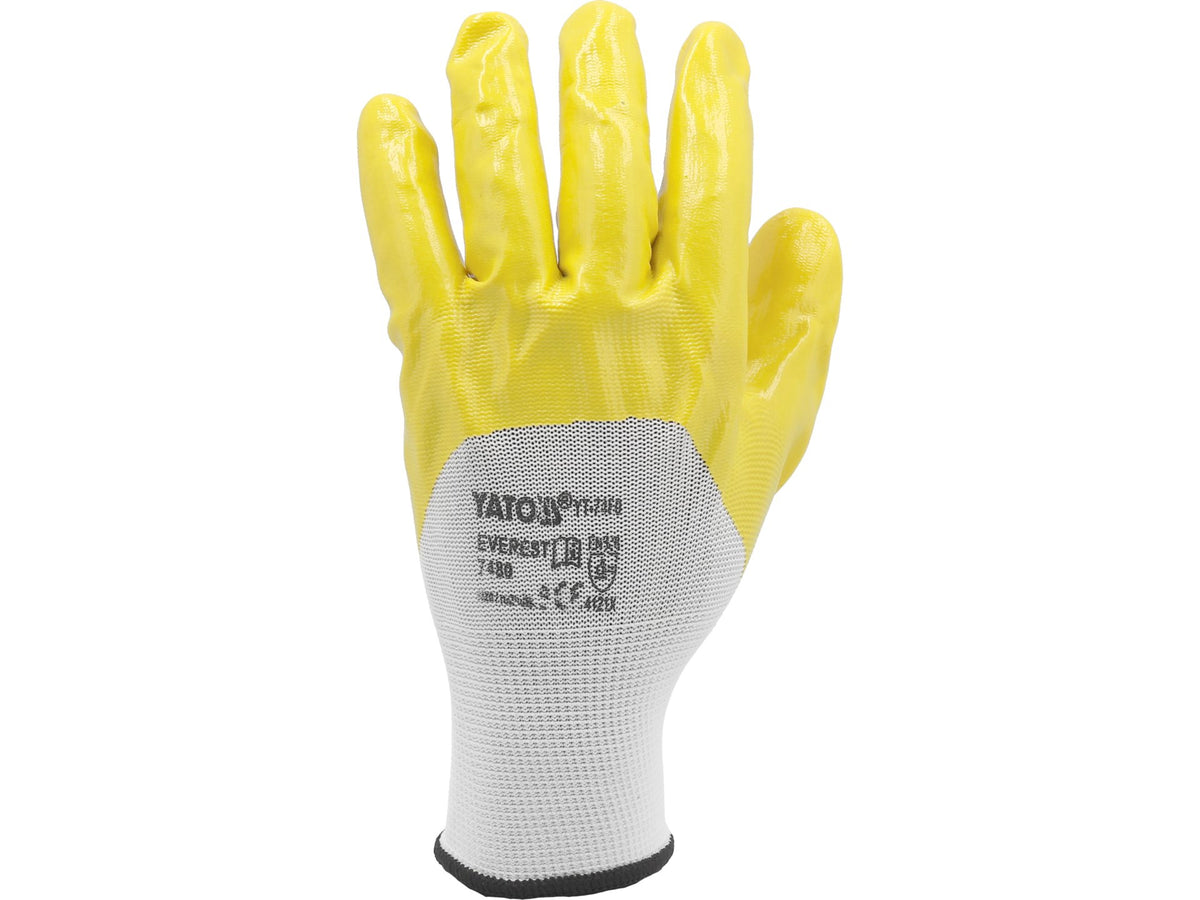 Beschermende Handschoenen Van Polyester Gecoat Met Oliebestendig Nitril Maat 9