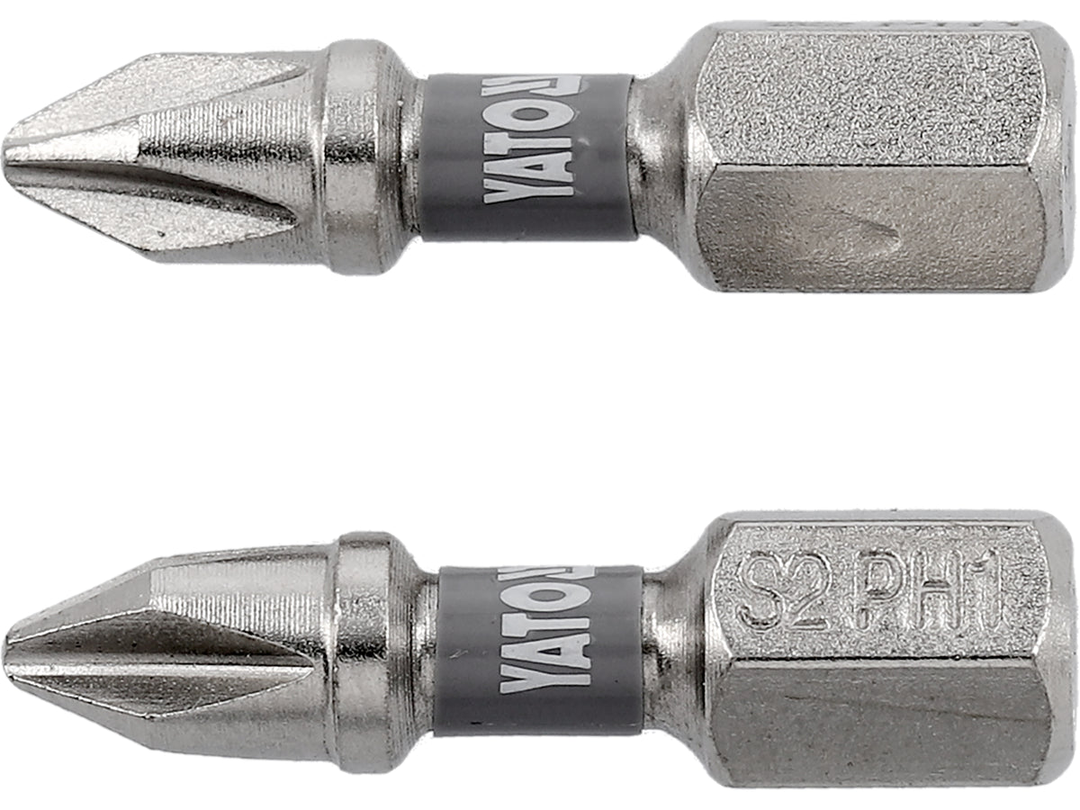 Bits 1/4''X25 MM PH1 2 Stuks Ni