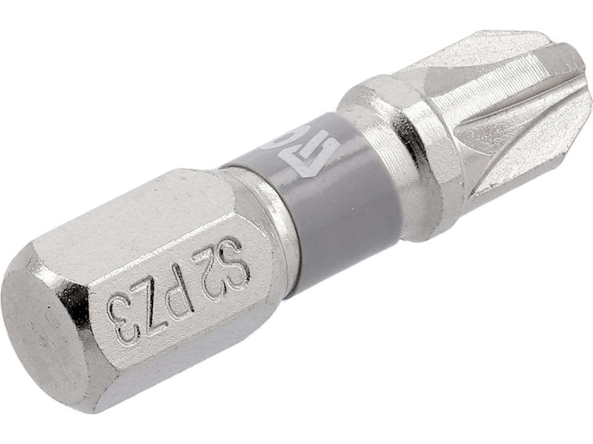 Bits 1/4''X25 MM PZ3 2 Stuks Ni
