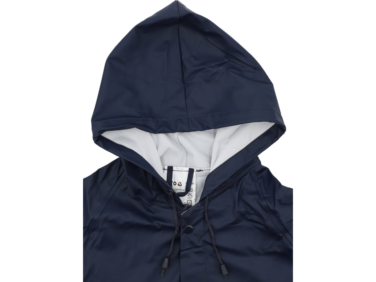 Marineblauwe comfortabele waterdichte jas maat XL