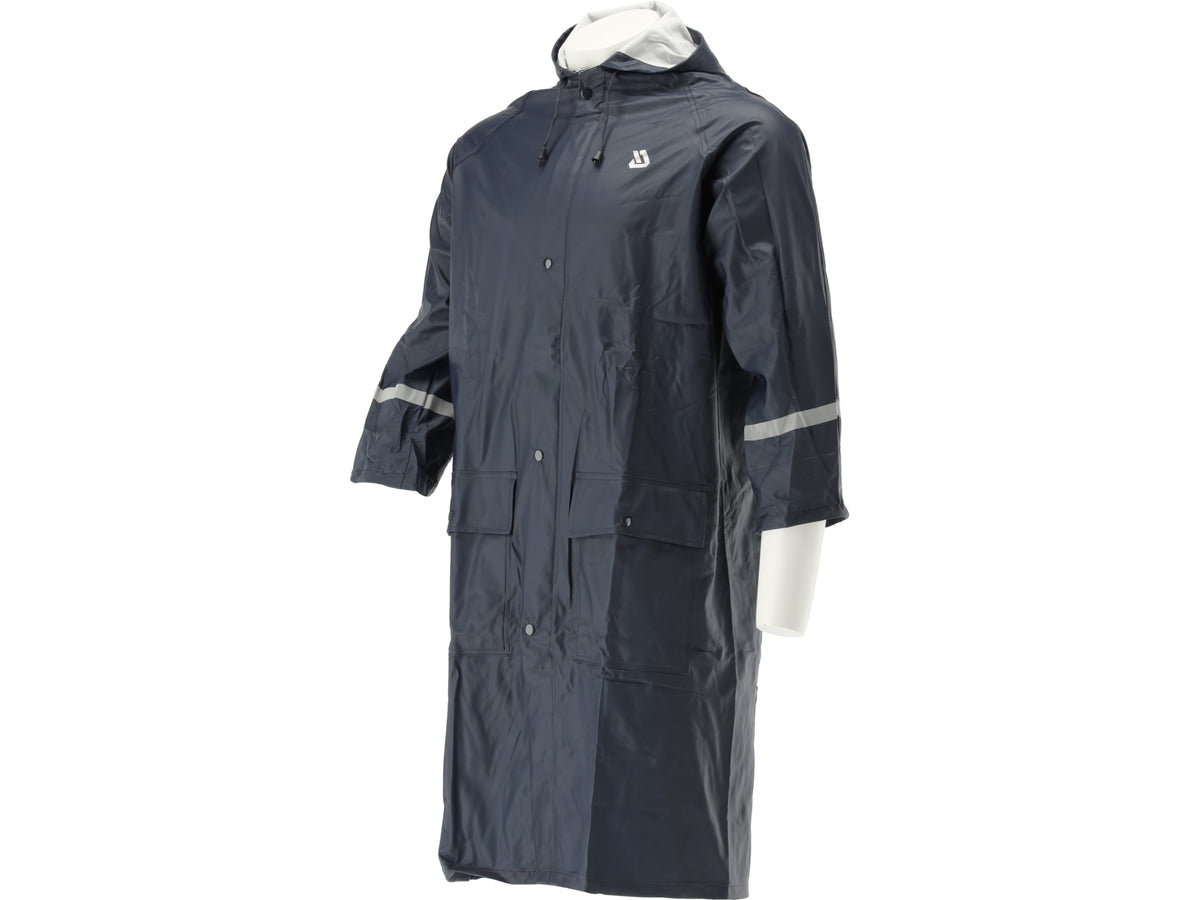 Marineblauwe comfortabele waterdichte jas maat XL