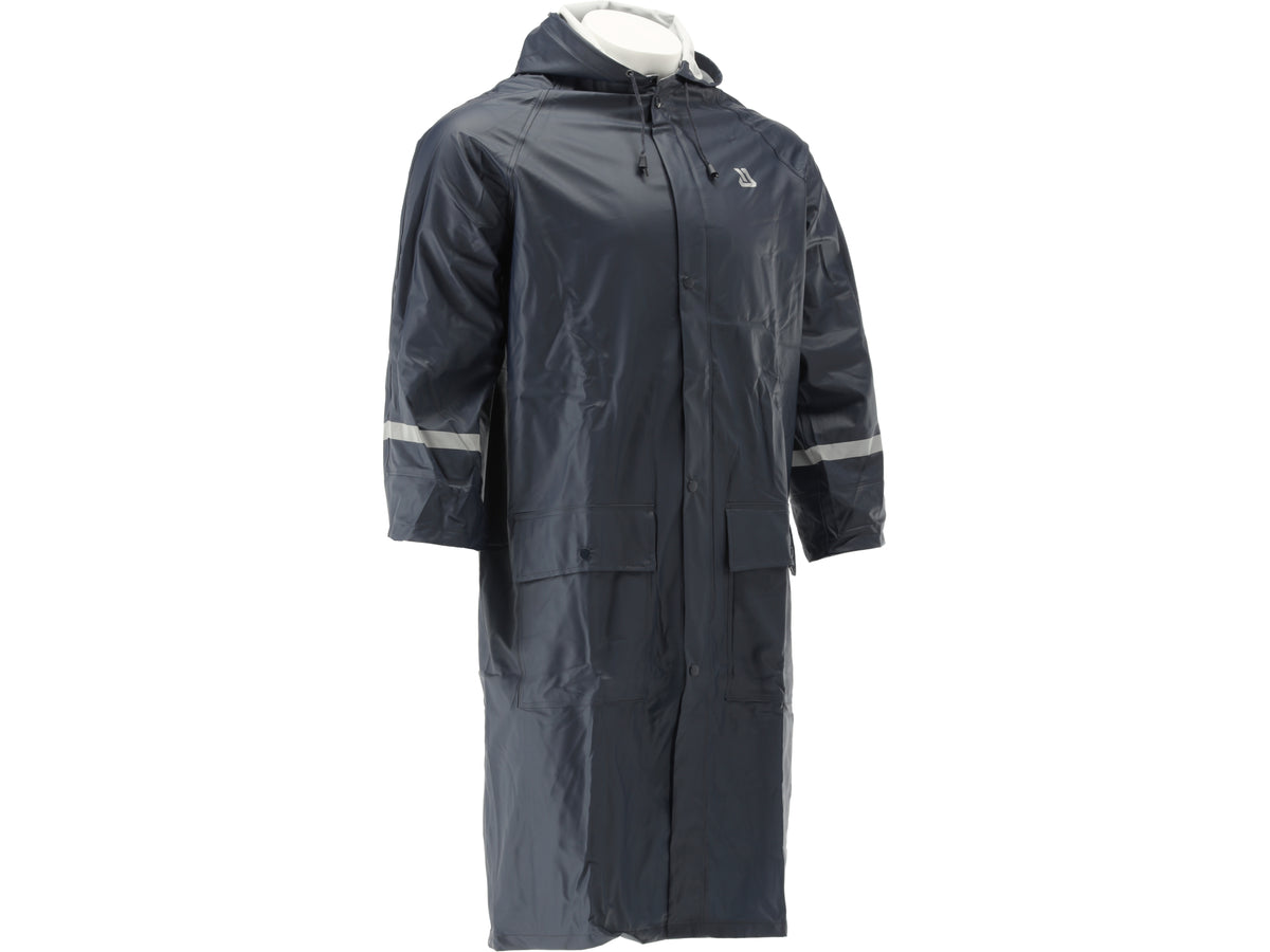 Marineblauwe comfortabele waterdichte jas maat XL