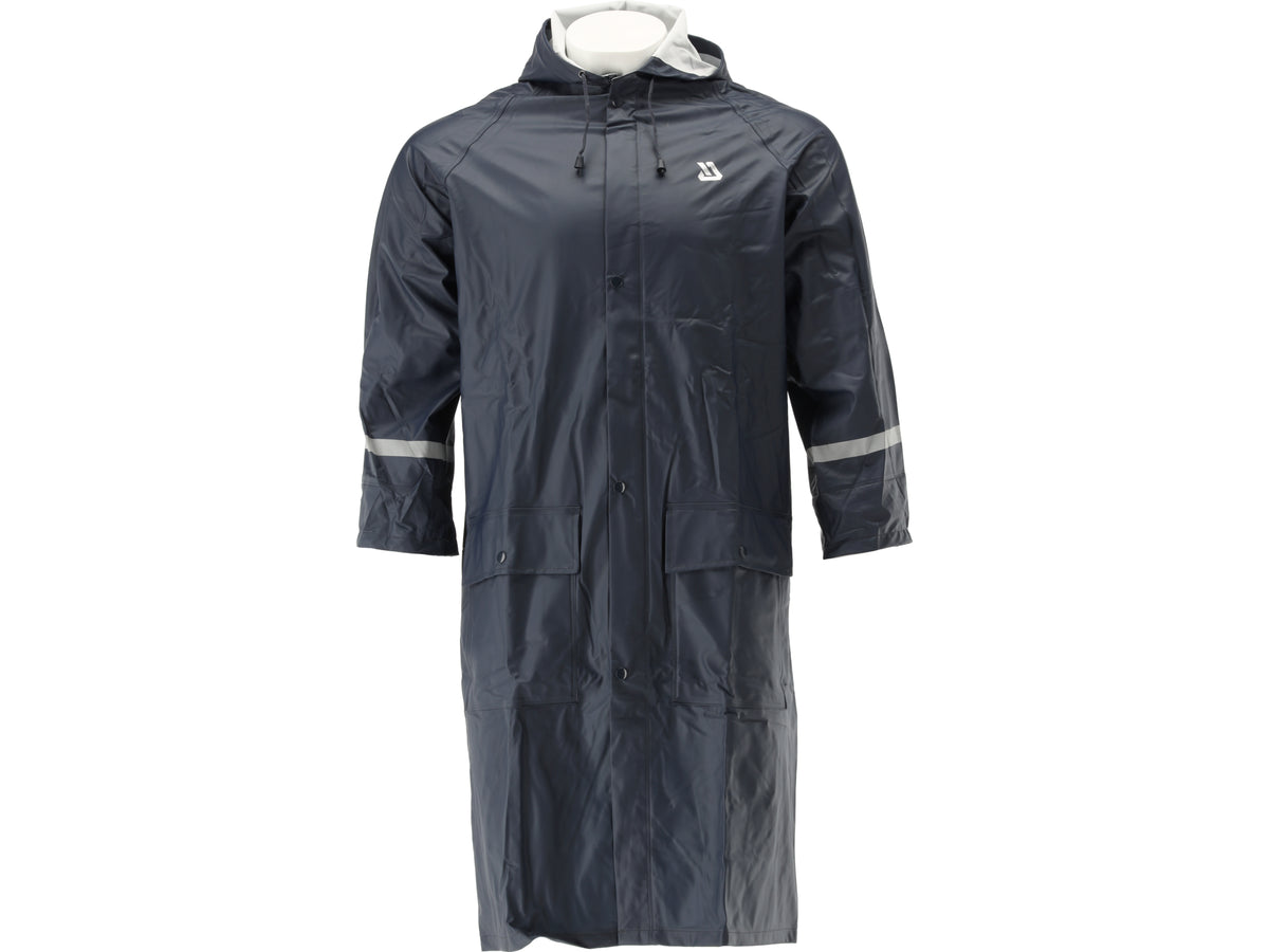 Marineblauwe comfortabele waterdichte jas maat XL