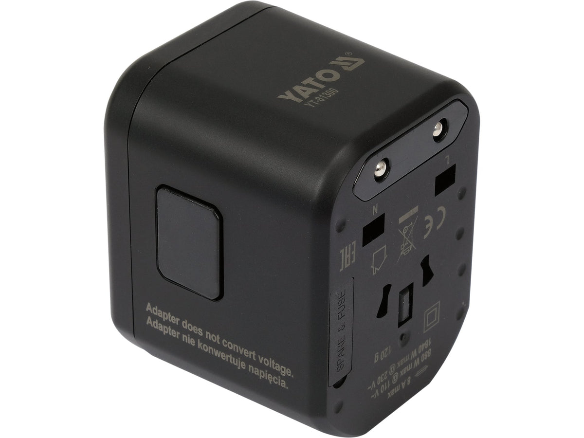 Universele Reisadapter Voor Meer Dan 150 Landen Met Q.c. 3,0, 20W