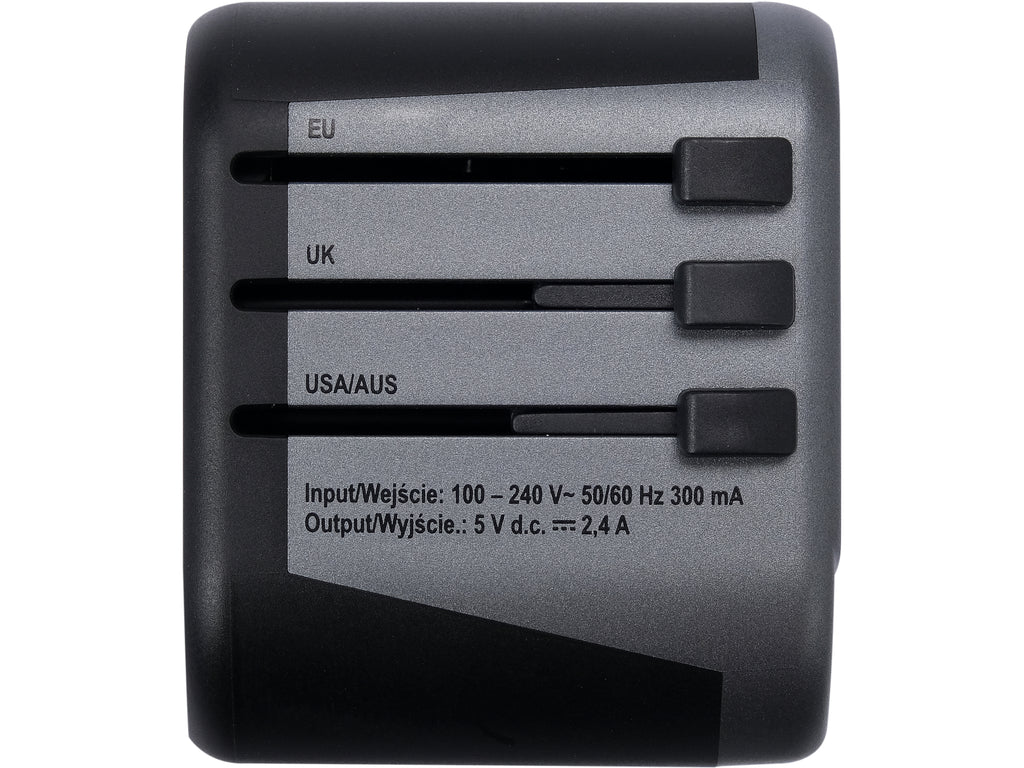 Universele Reisadapter Voor Meer Dan 150 Landen Met 2 X Usb-Lader 5V/2.4A