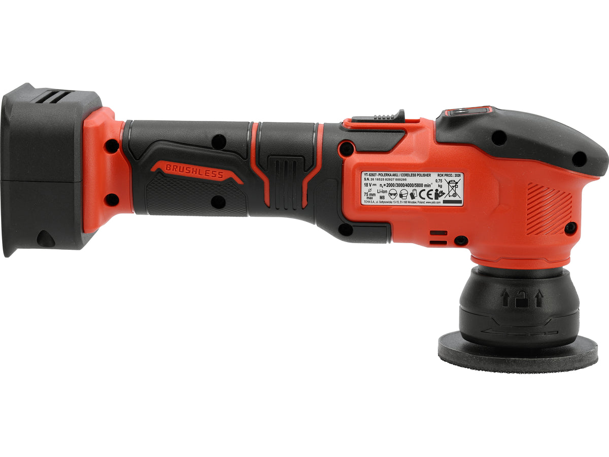 18V Polijstmachine 80MM (Carrosserie; Bl Motor)