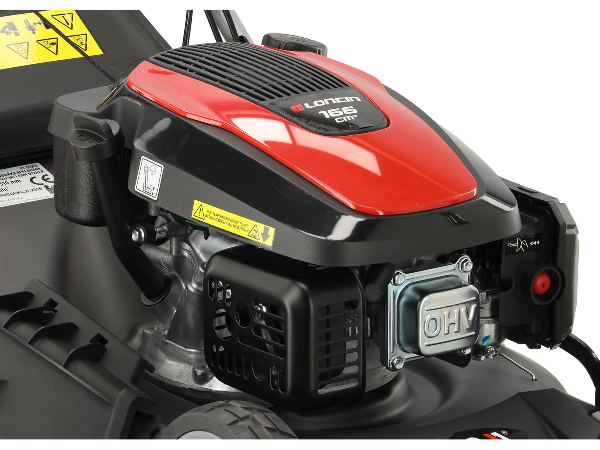 Grasmaaier Op Benzine Poj 196CM Loncin, 53 CM Met Aandrijving 4 IN1