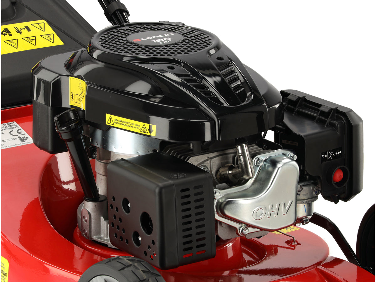 Grasmaaier Op Benzine 196CM Loncin, 48 CM Met Aandrijving, Aluminium Behuizing
