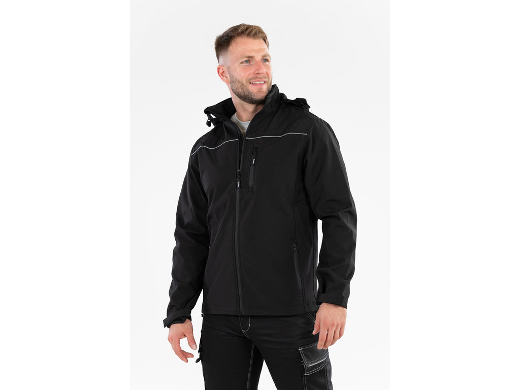 Softshell Jas Met Kap Obsidian Maat. S