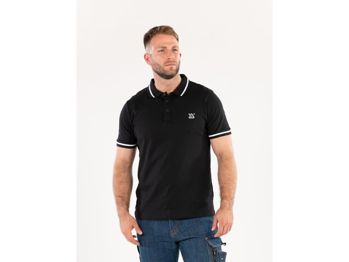 Zacht Poloshirt, Zwart, Maat. L