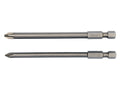Schroefdraadtips 1/4'', 2 Stuks, Phillips: Ph1x100mm, Ph2x100mm