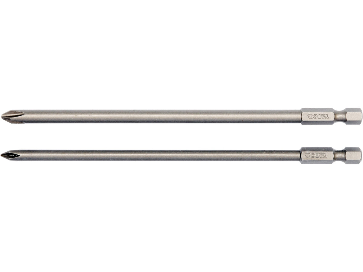 Schroefdraadtips 1/4'', 2 Stuks, Phillips: Ph1x150mm, Ph2x150mm