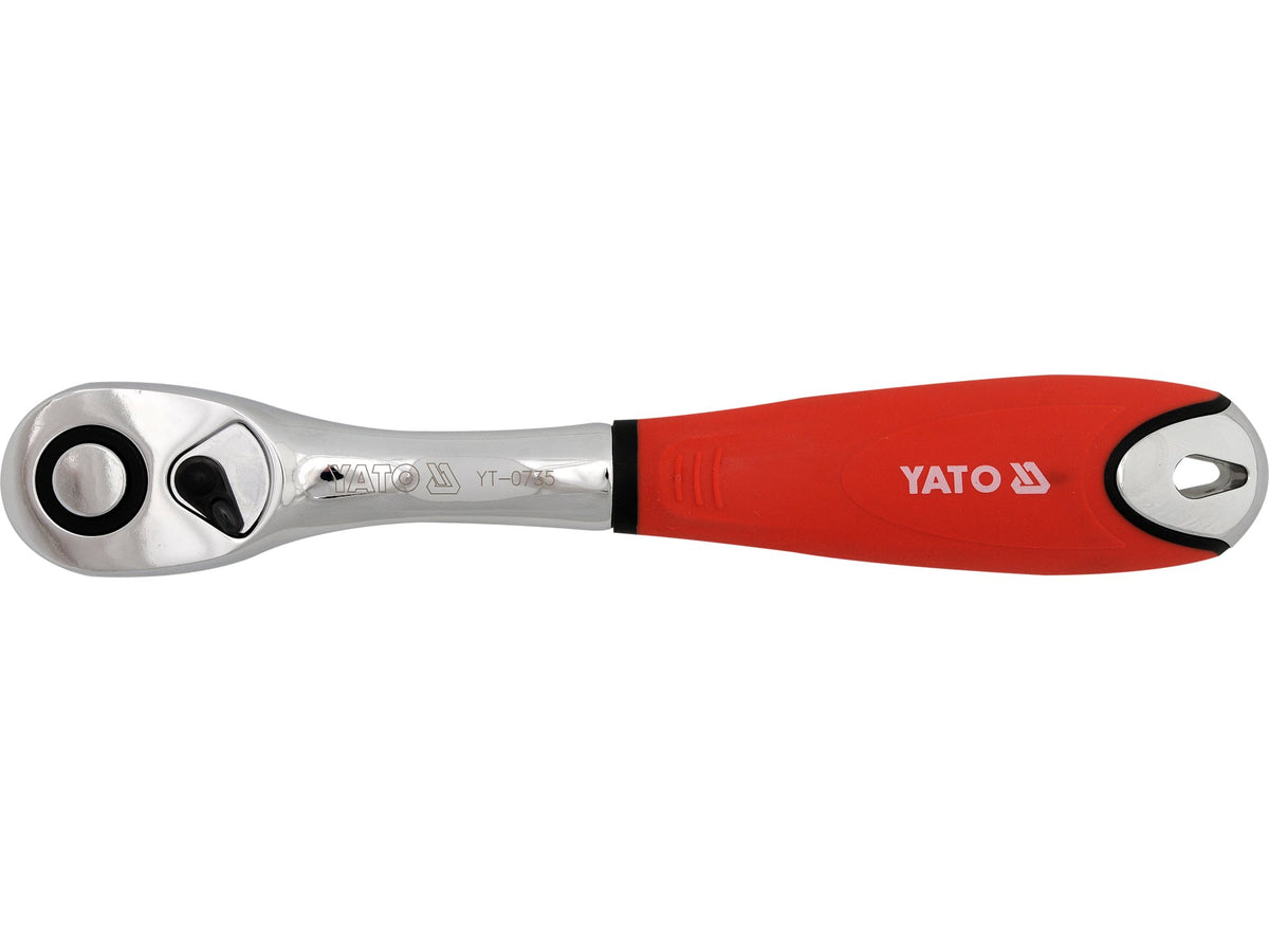 Gebogen Ratel, Metaal En Rubber Handvat 1/2''