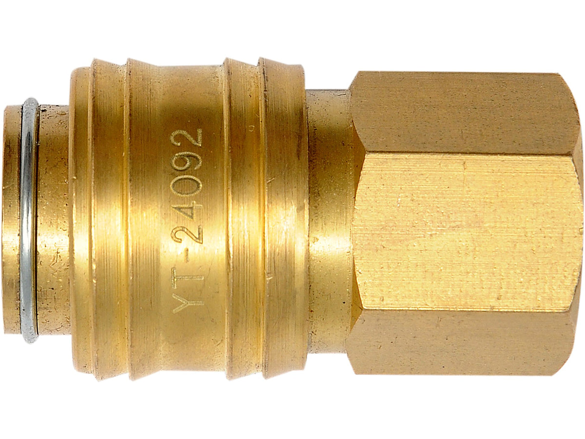 Messing Snelverbinding 1/4'', Binnendraad 1/4''