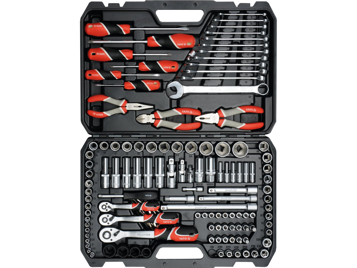 Gereedschapset 1/4'', 3/8'' En 1/2'', 129 St.