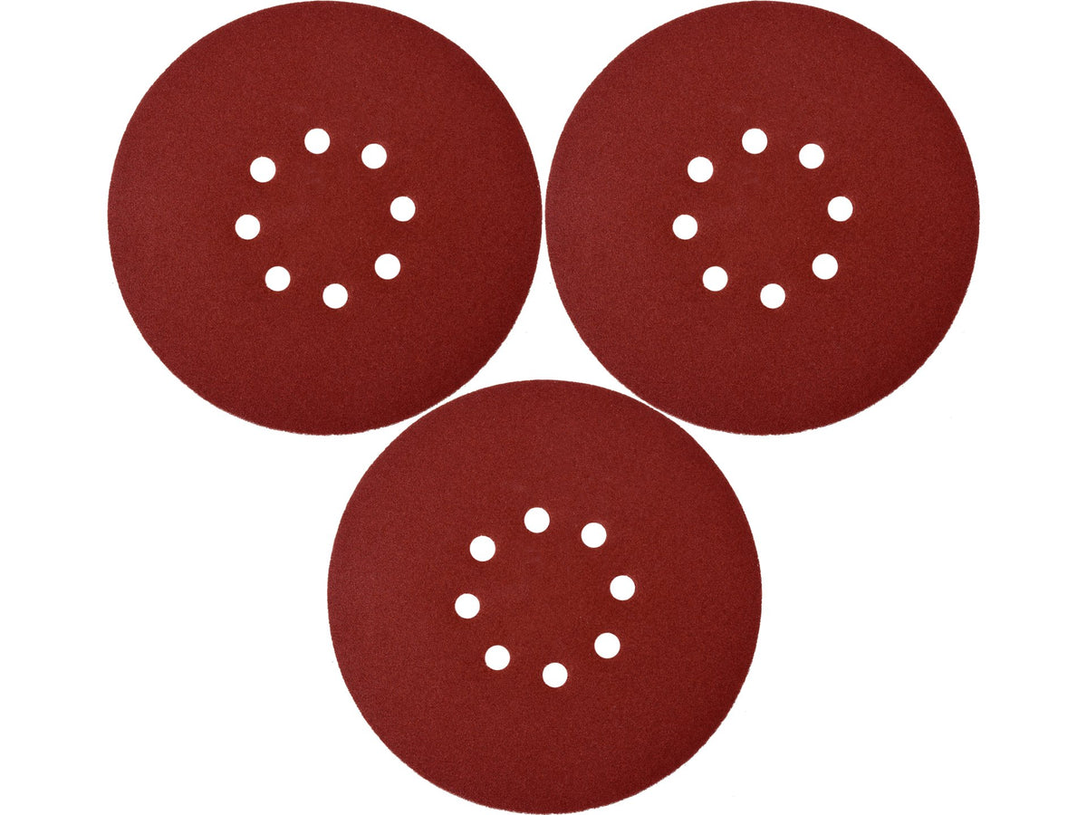 ROND SCHUURPAPIER MET Klittenband 180 MM P80 / 3 ST.